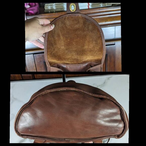 Coach 90s British Tan Leather Rucksack Backpack 9943. - Picture 9 of 12